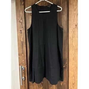 J. Crew Linen Tank Dress Black Large